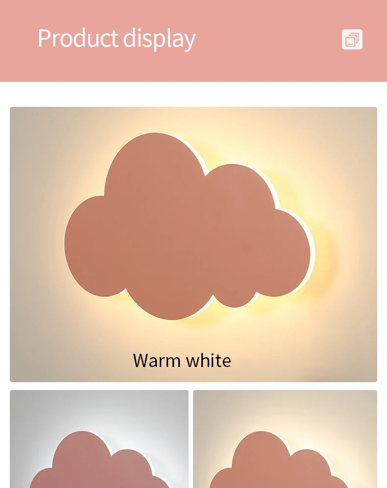 New Baby Room Cloud Wall Lamp Bedroom