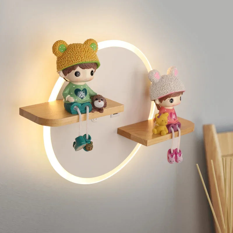 Children's Room Wall Lamp Nordic Cartoon Cute Unicorn Ornaments