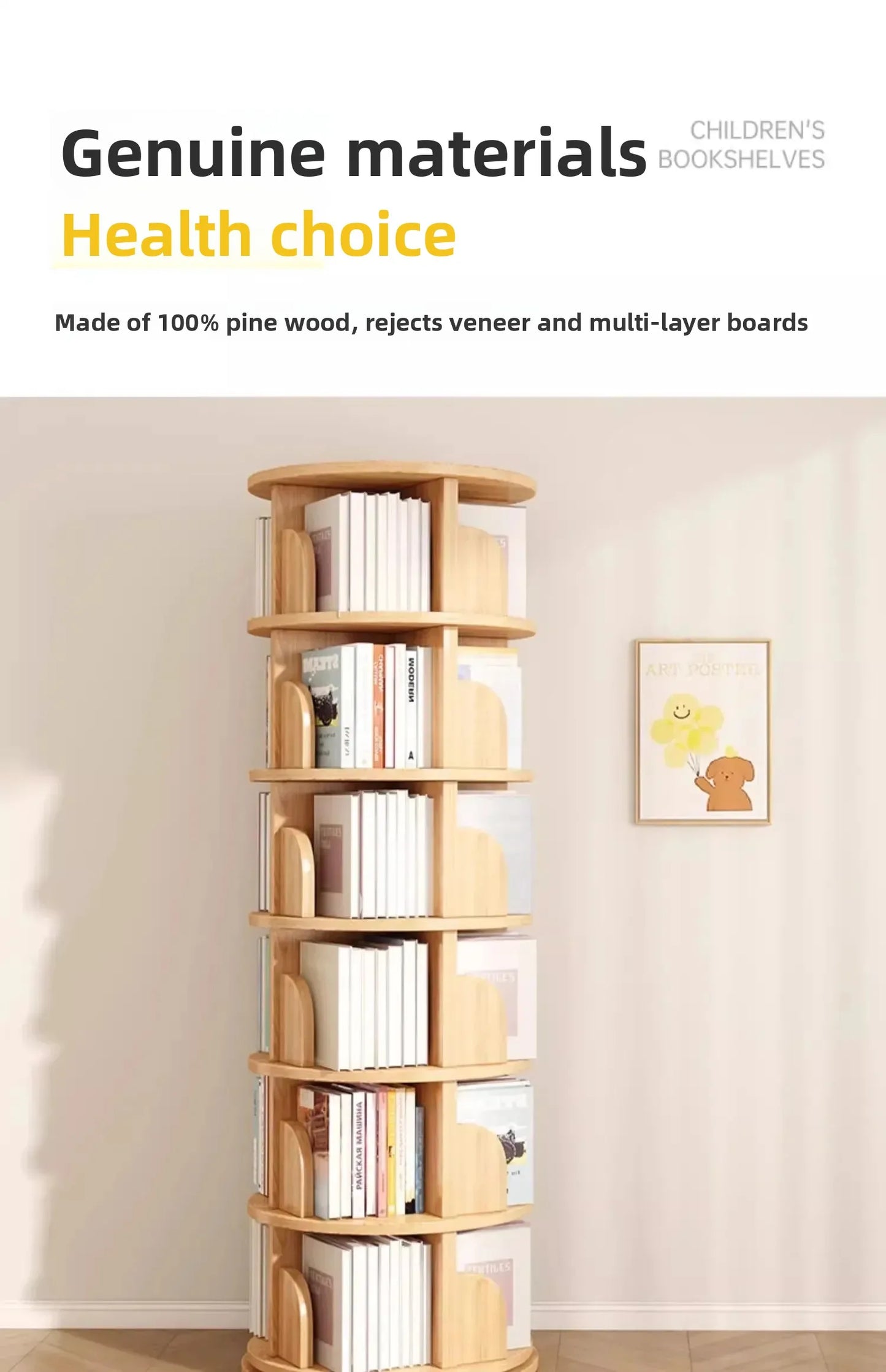 Children's Bookcases Baby Reading Stand Storage Cabinet Kids