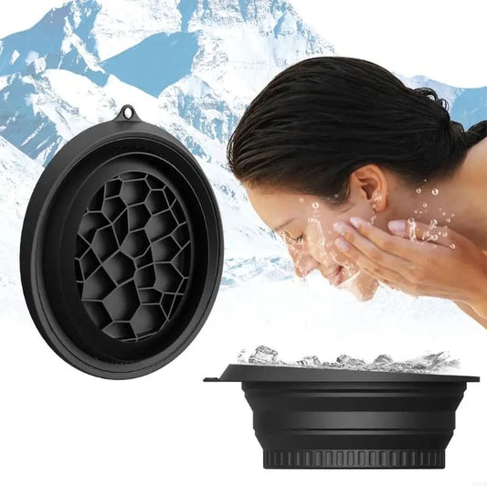Face Ice Bath Bowl for Facials Plunge Dipping Face Folding Ice Facials