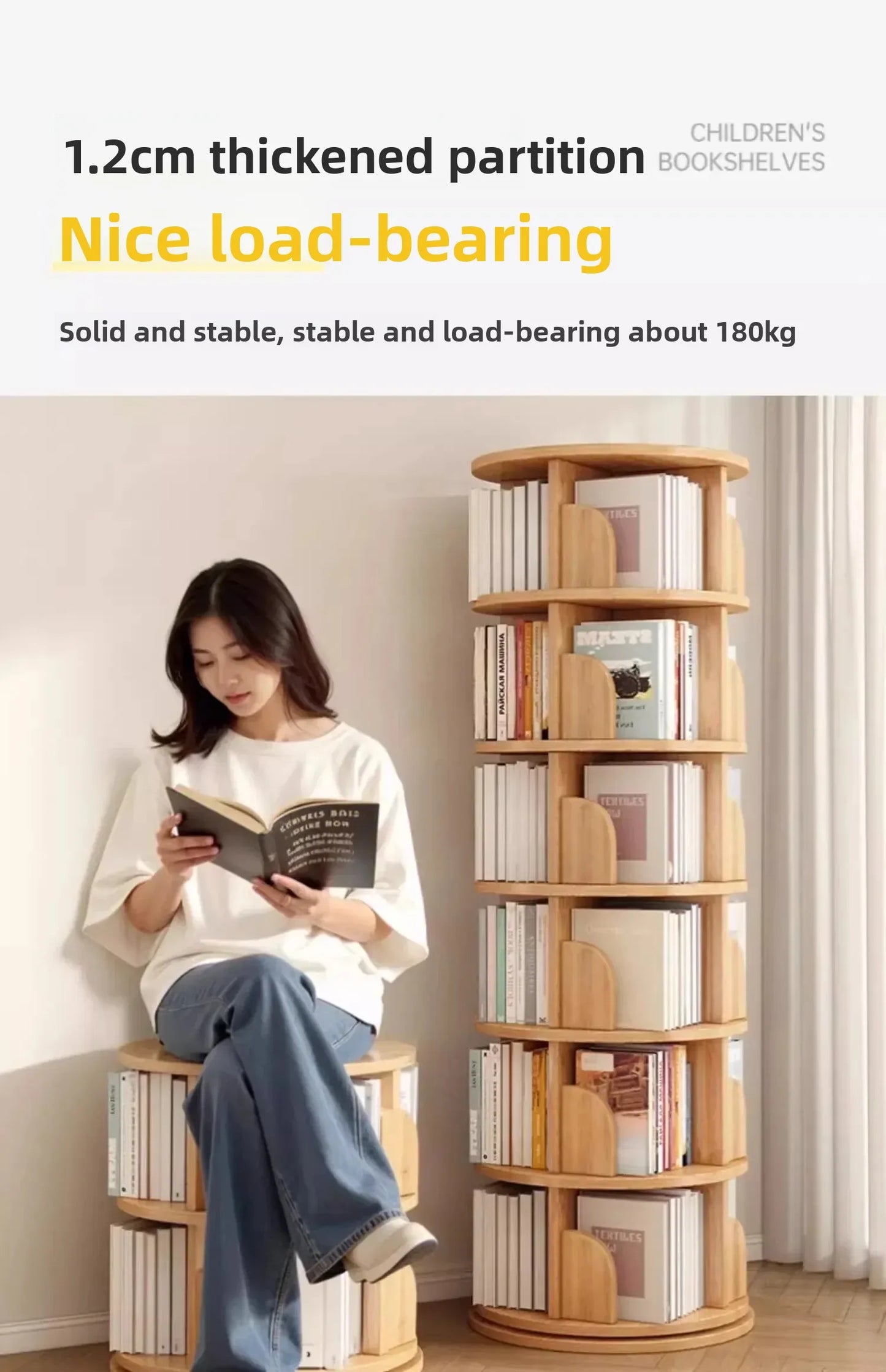 Children's Bookcases Baby Reading Stand Storage Cabinet Kids