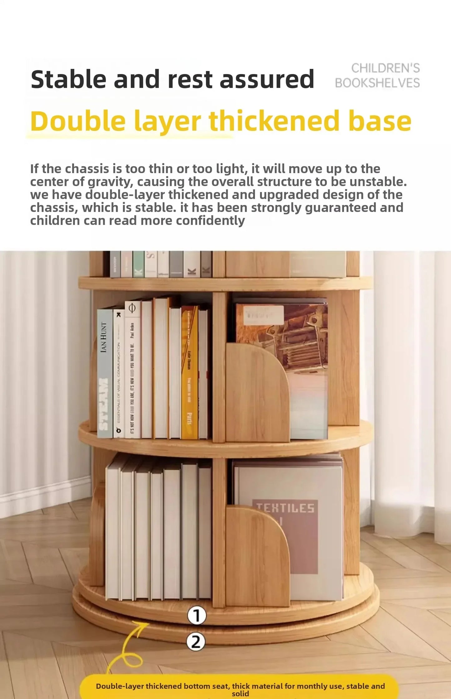 Children's Bookcases Baby Reading Stand Storage Cabinet Kids