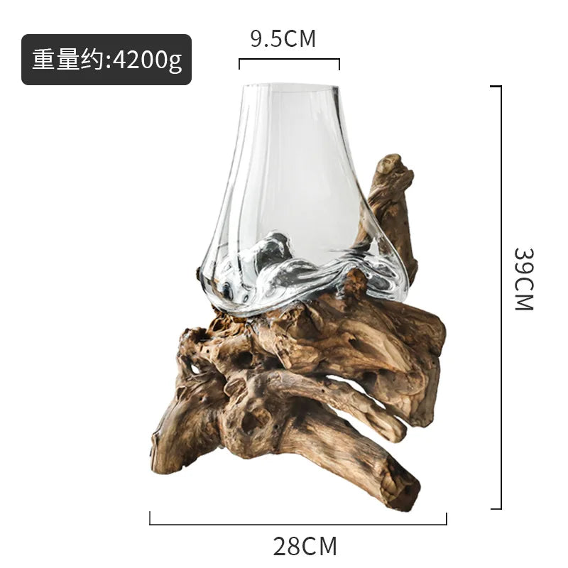 Glass Bonsai Vase Deadwood