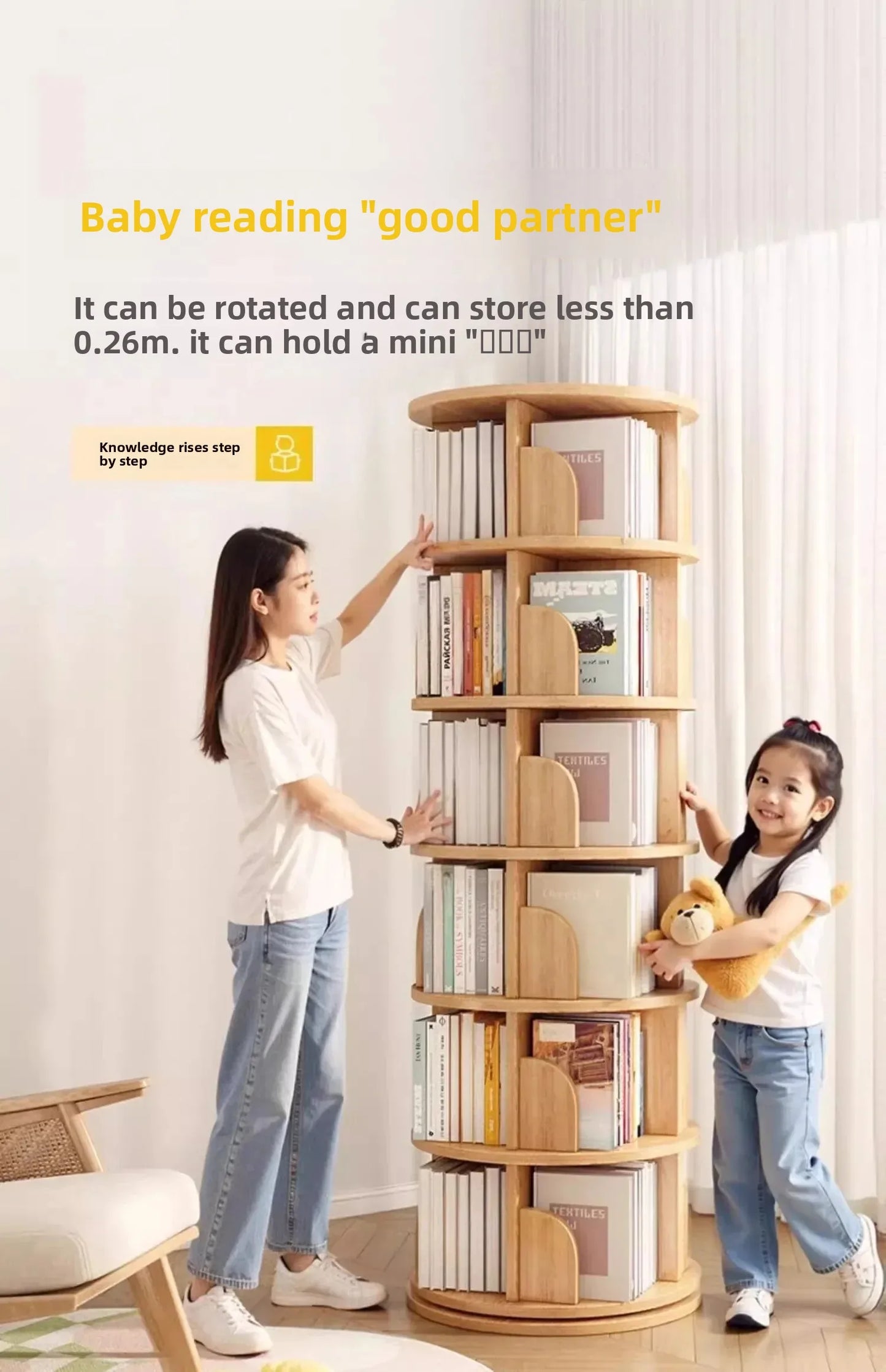 Children's Bookcases Baby Reading Stand Storage Cabinet Kids