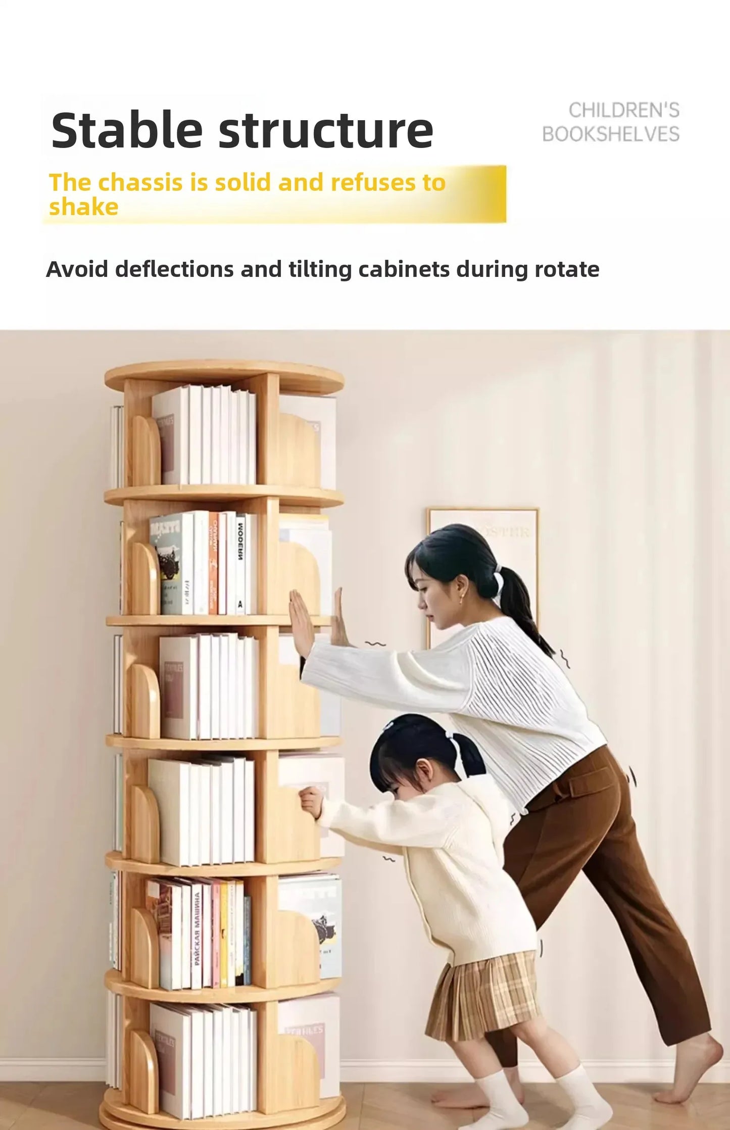 Children's Bookcases Baby Reading Stand Storage Cabinet Kids
