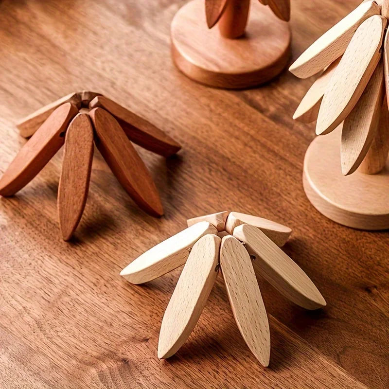 Tree Design Stand Wooden Trivets Decorative Anti Scald