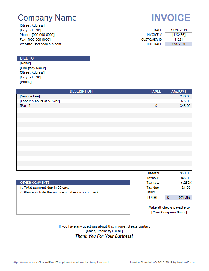 VAT Invoice Excel Template – Saudi Arabia (15%)